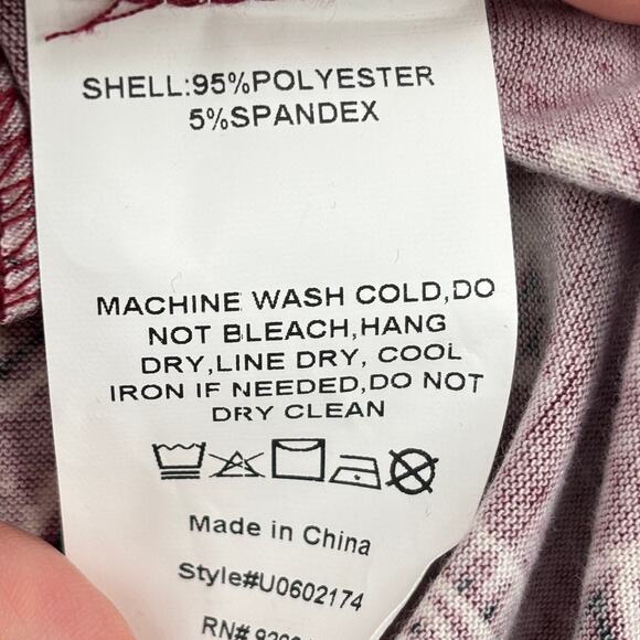 Weekend Suzanne Betro Blouse 1X Red Paisley Bandana Print Tie Sleeve Stretch - Picture 13 of 13